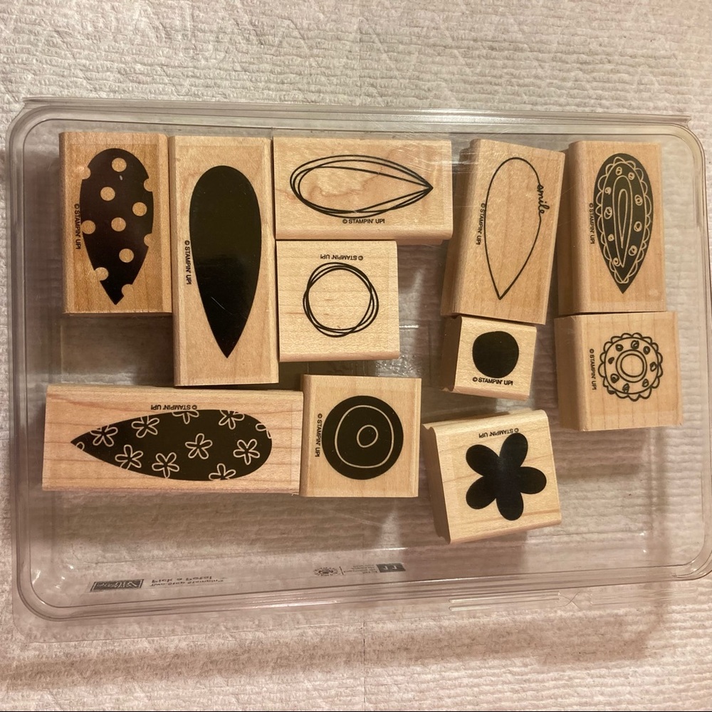 Two-Step Stampin ‘Pick A petal’ Stampin! Up 11 piece rubber stamps